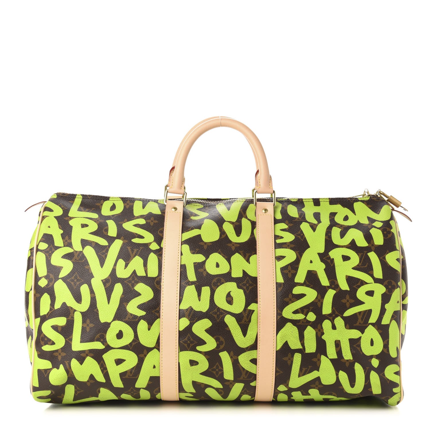 Louis Vuitton Monogram Graffiti Keepall 50 Green 1 of 9