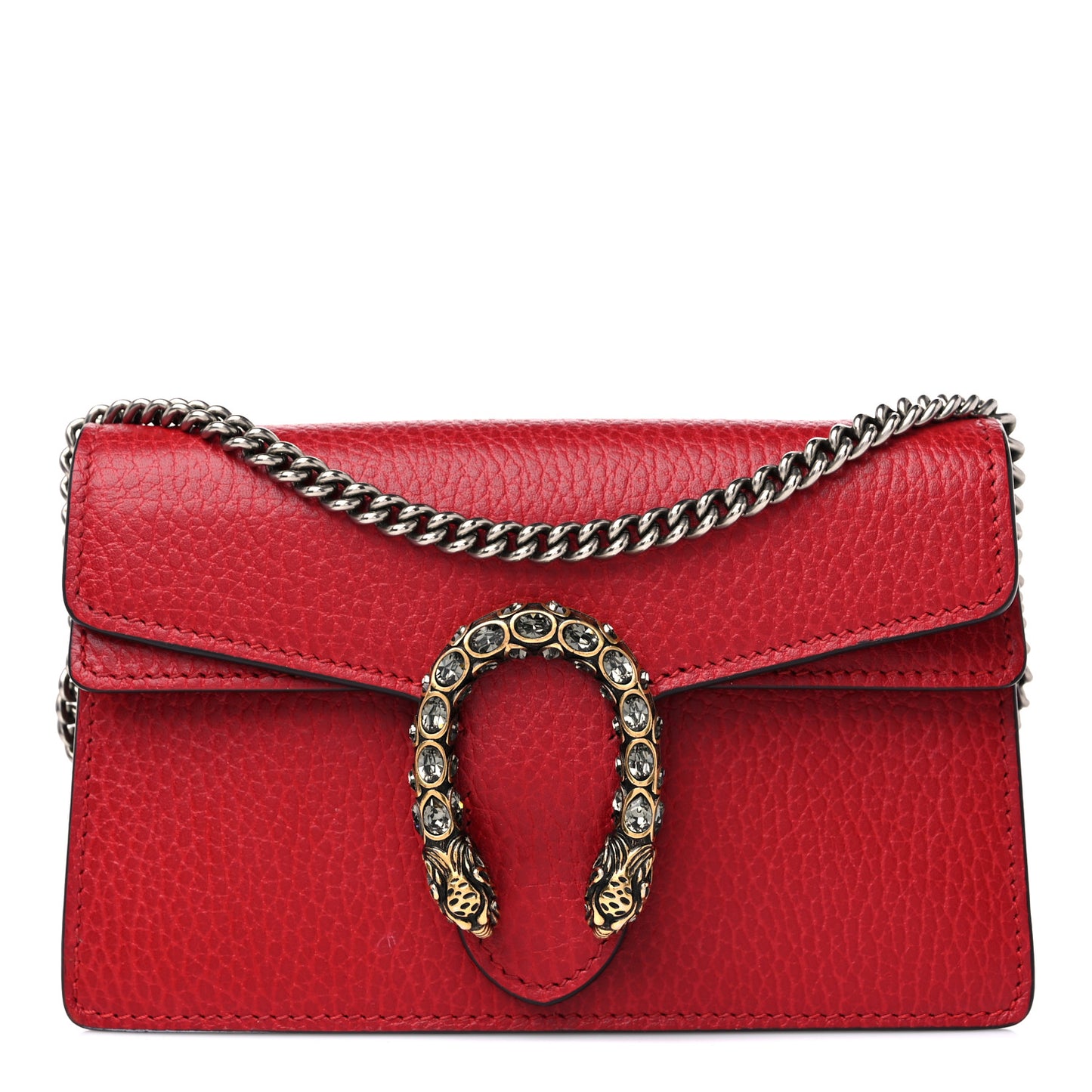 Calfskin Super Mini Dionysus Shoulder Bag Hibiscus Red