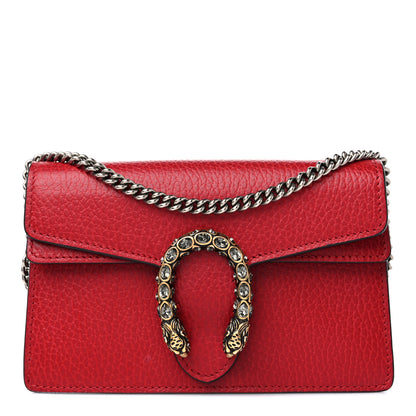 Gucci Calfskin Super Mini Dionysus Shoulder Bag Hibiscus Red 1 of 10