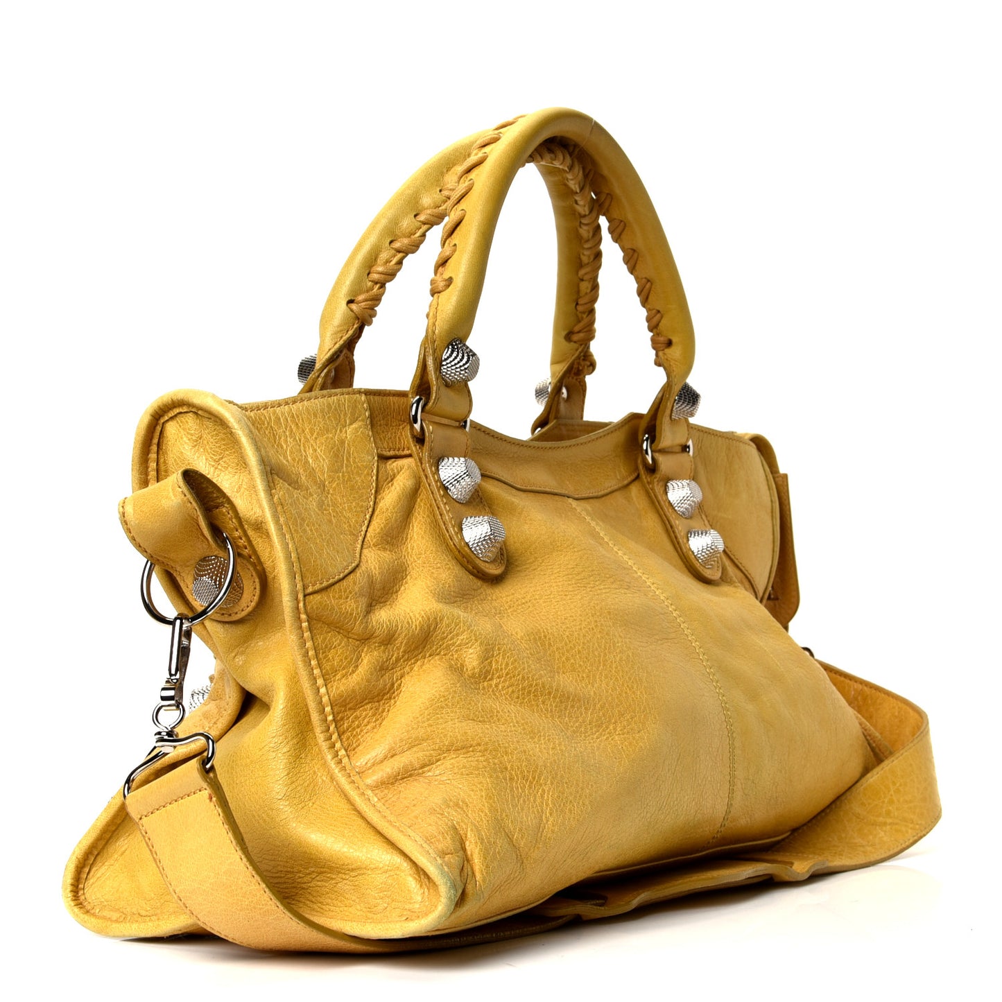 Agneau Giant 21 Silver Hardware Part Time Moutarde