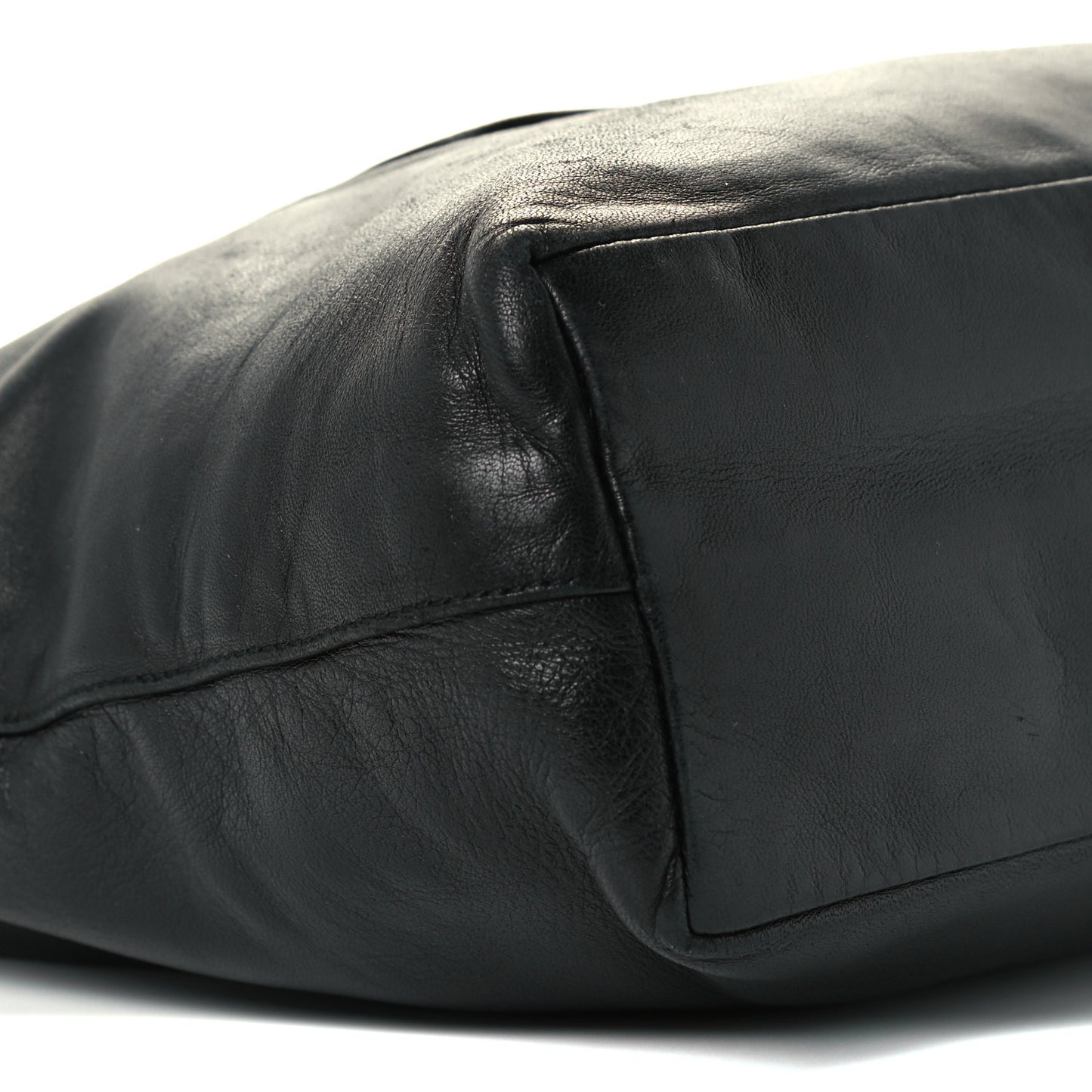 Vitello Daino Shopping Tote Black