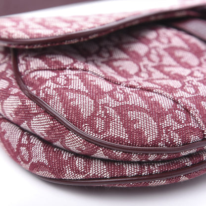 Christian Dior Monogram Saddle Bag Burgundy 8 of 9