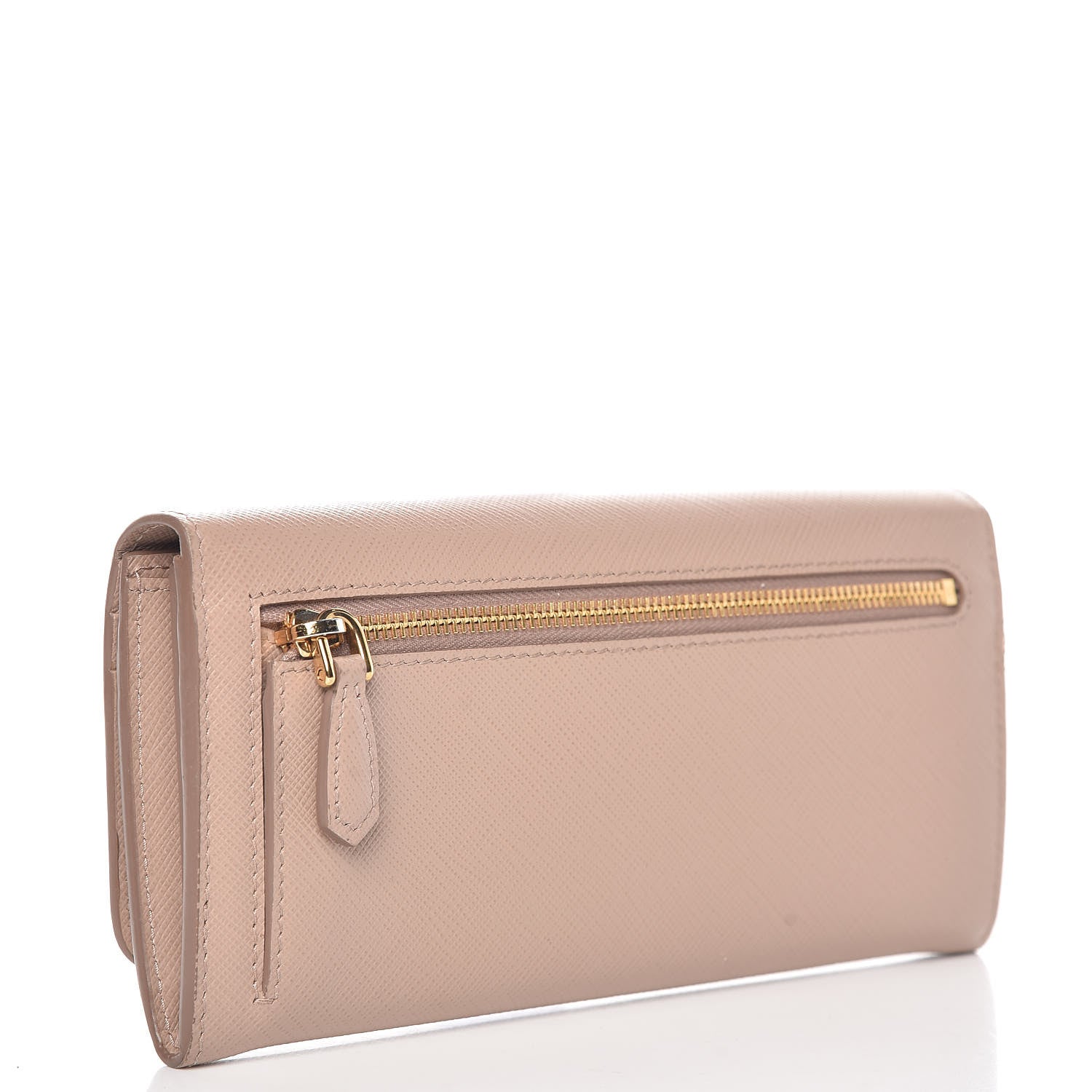 Prada Saffiano Shine Monochrome Continental Wallet Cipria 4 of 13