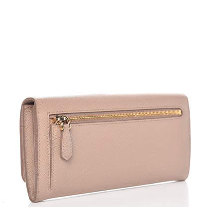 Prada Saffiano Shine Monochrome Continental Wallet Cipria 4 of 13
