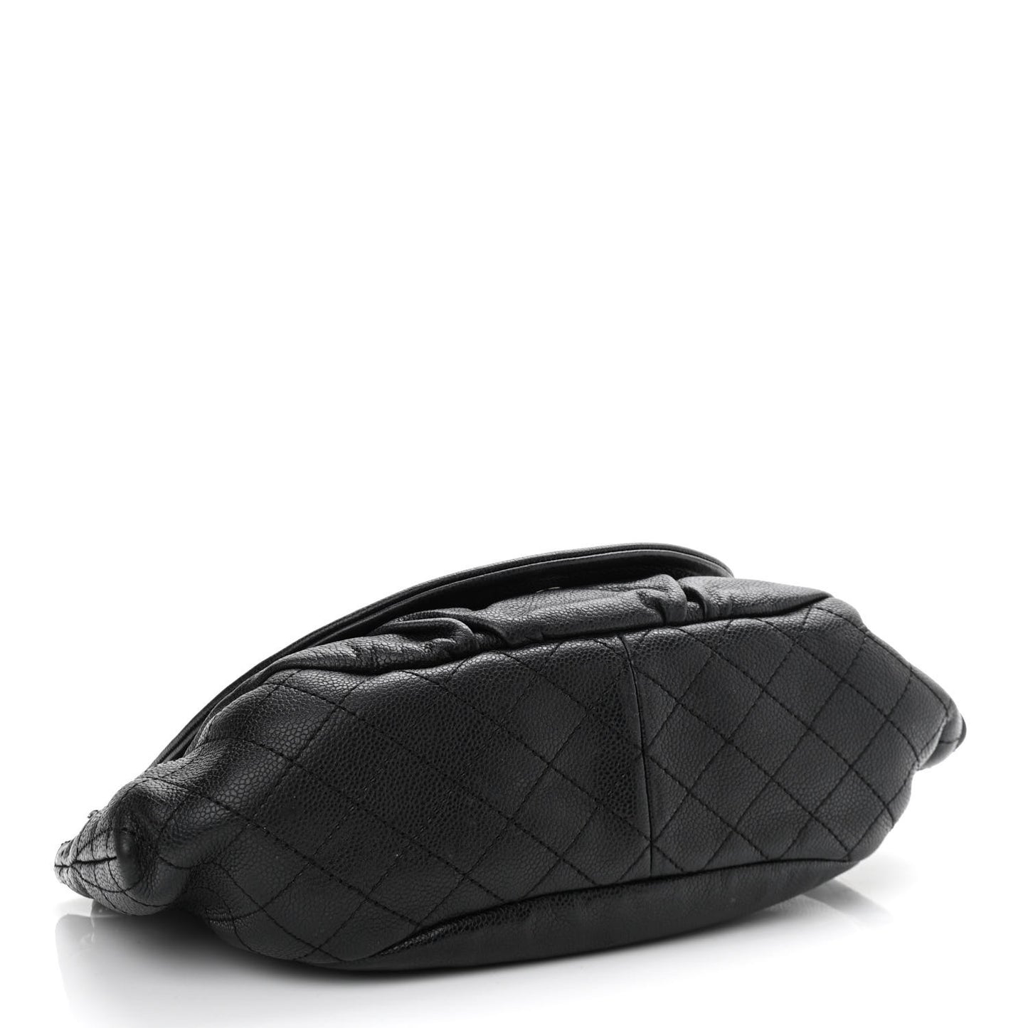 Caviar Half Moon Large Flap Black