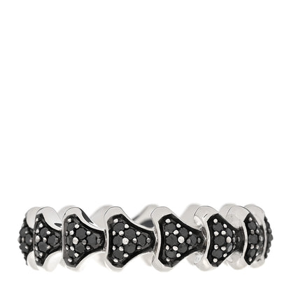 David Yurman Sterling Silver Black Diamond Armory Band Ring 58 8.5 1 of 6