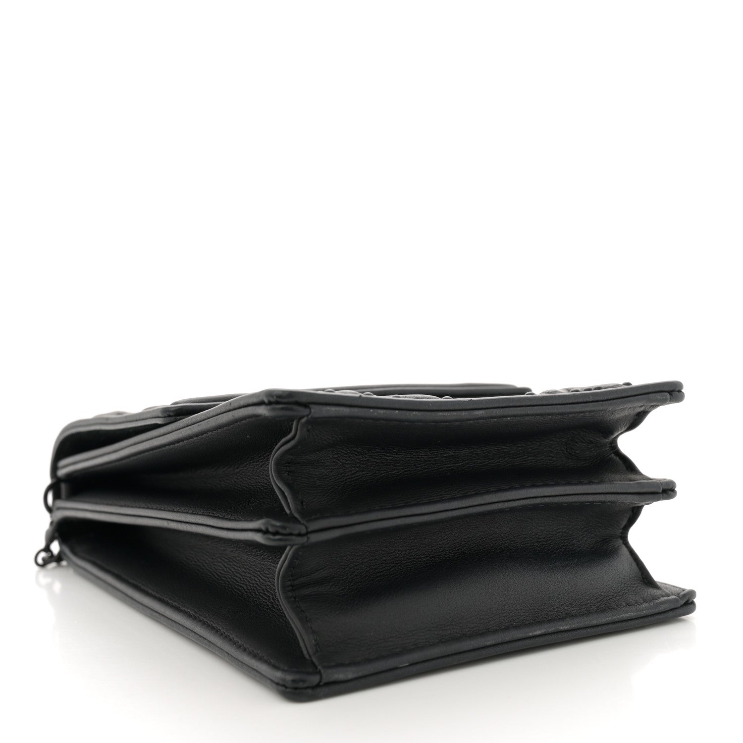 Christian Dior Ultra Matte Calfskin Studded Vertical Diorama Black 4 of 11