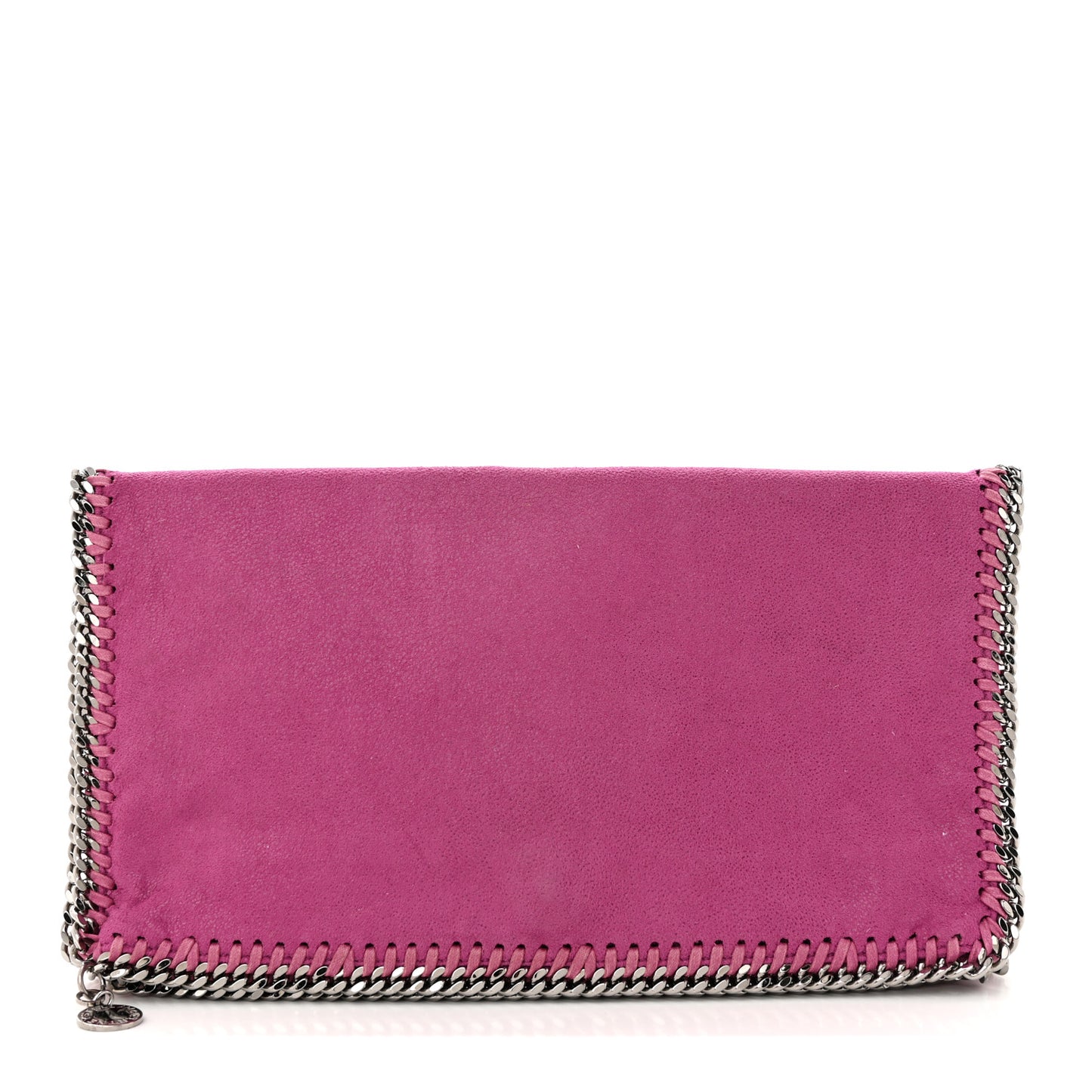 Shaggy Deer Falabella Fold Over Clutch Hot Pink
