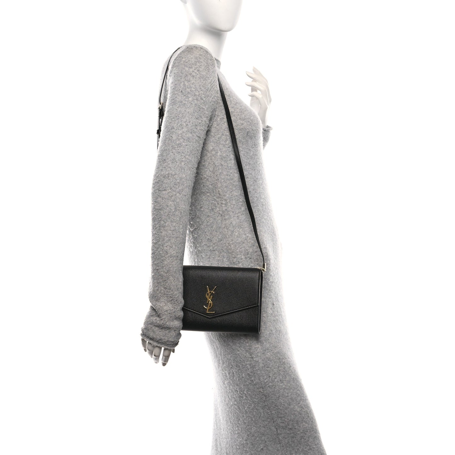 Grain de Poudre Mini Uptown Crossbody Bag Black