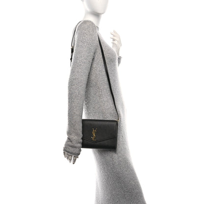 Saint Laurent Grain de Poudre Mini Uptown Crossbody Bag Black 2 of 10
