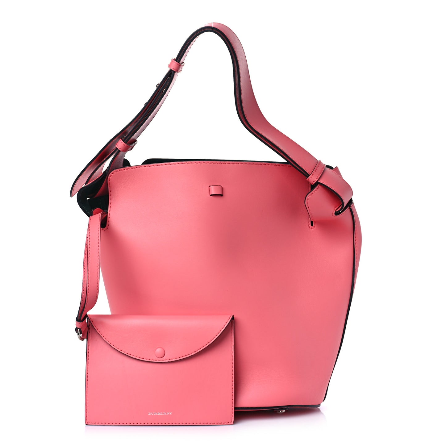 Supple Calfskin Medium Bucket Coral Pink