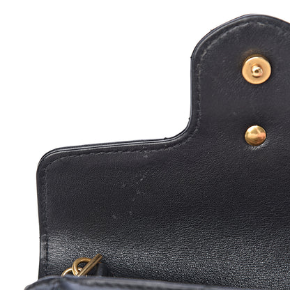 Gucci Calfskin Matelasse Super Mini GG Marmont Shoulder Bag Black 12 of 12