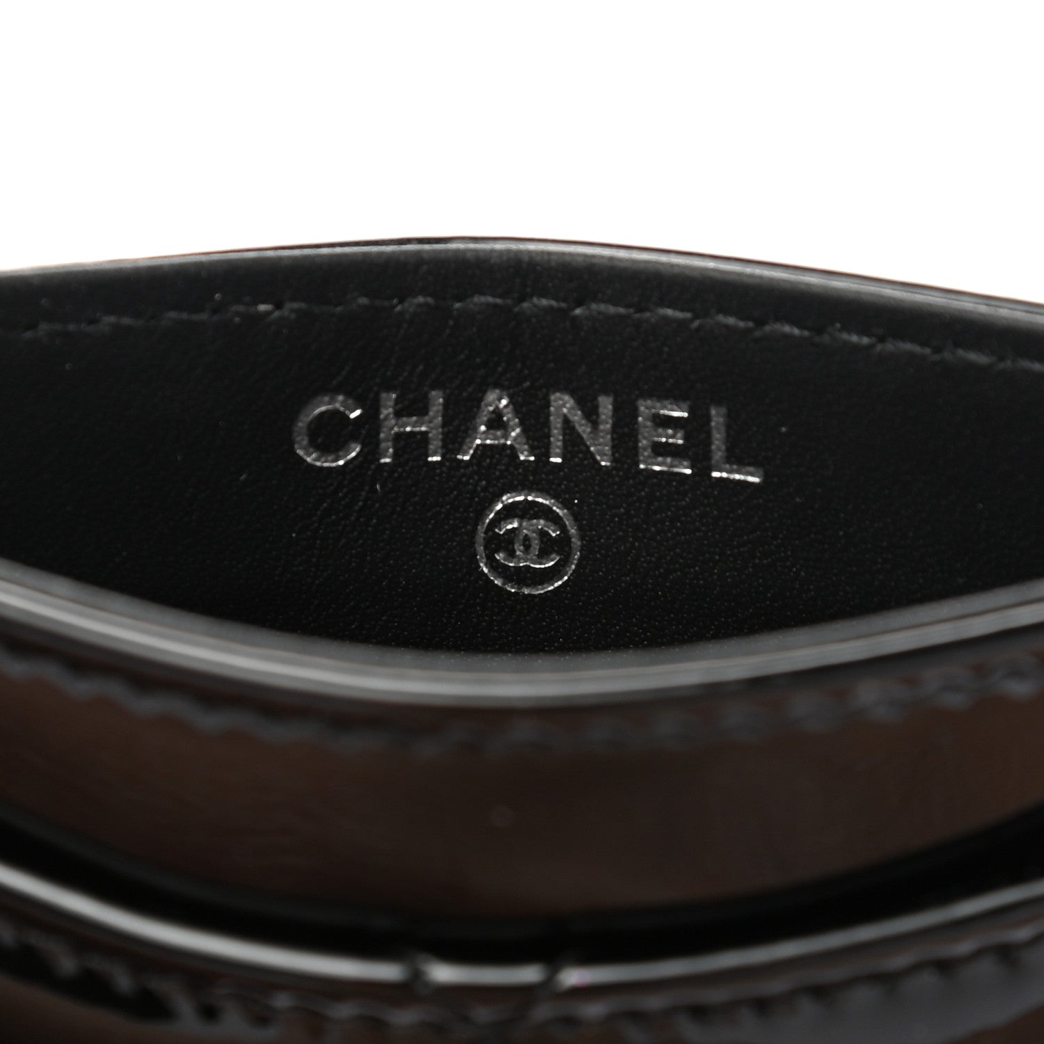 Chanel Patent Calfskin Quilted Card Holder Black 6 of 9