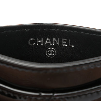 Chanel Patent Calfskin Quilted Card Holder Black 6 of 9