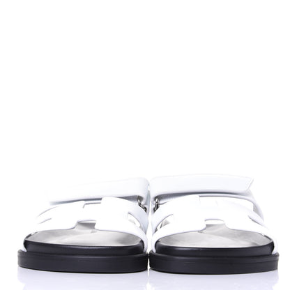 Hermes Calfskin Womens Chypre Sandals 37 White 2 of 11