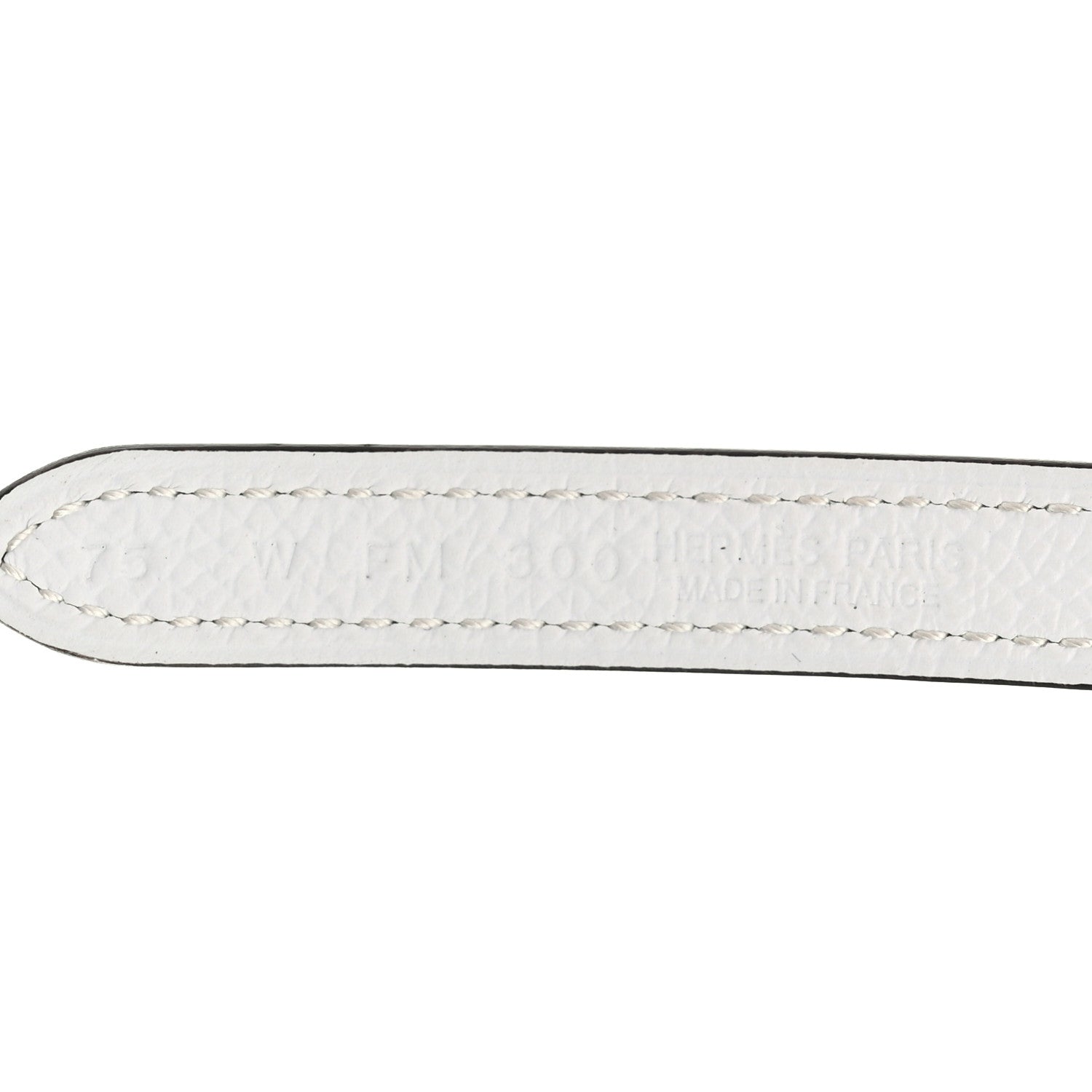 Hermes Swift Epsom 13mm Ancre Belt 75/30 White Gold 3 of 6