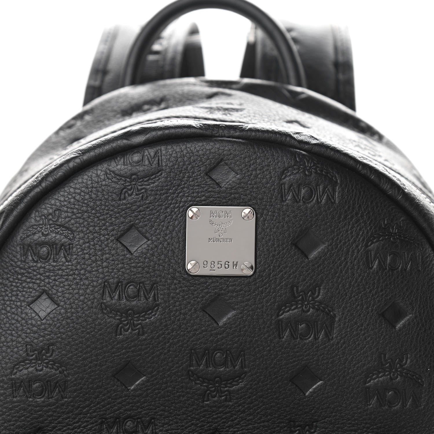 MCM Calfskin Ottomar Small Stark Backpack Black 7 of 9