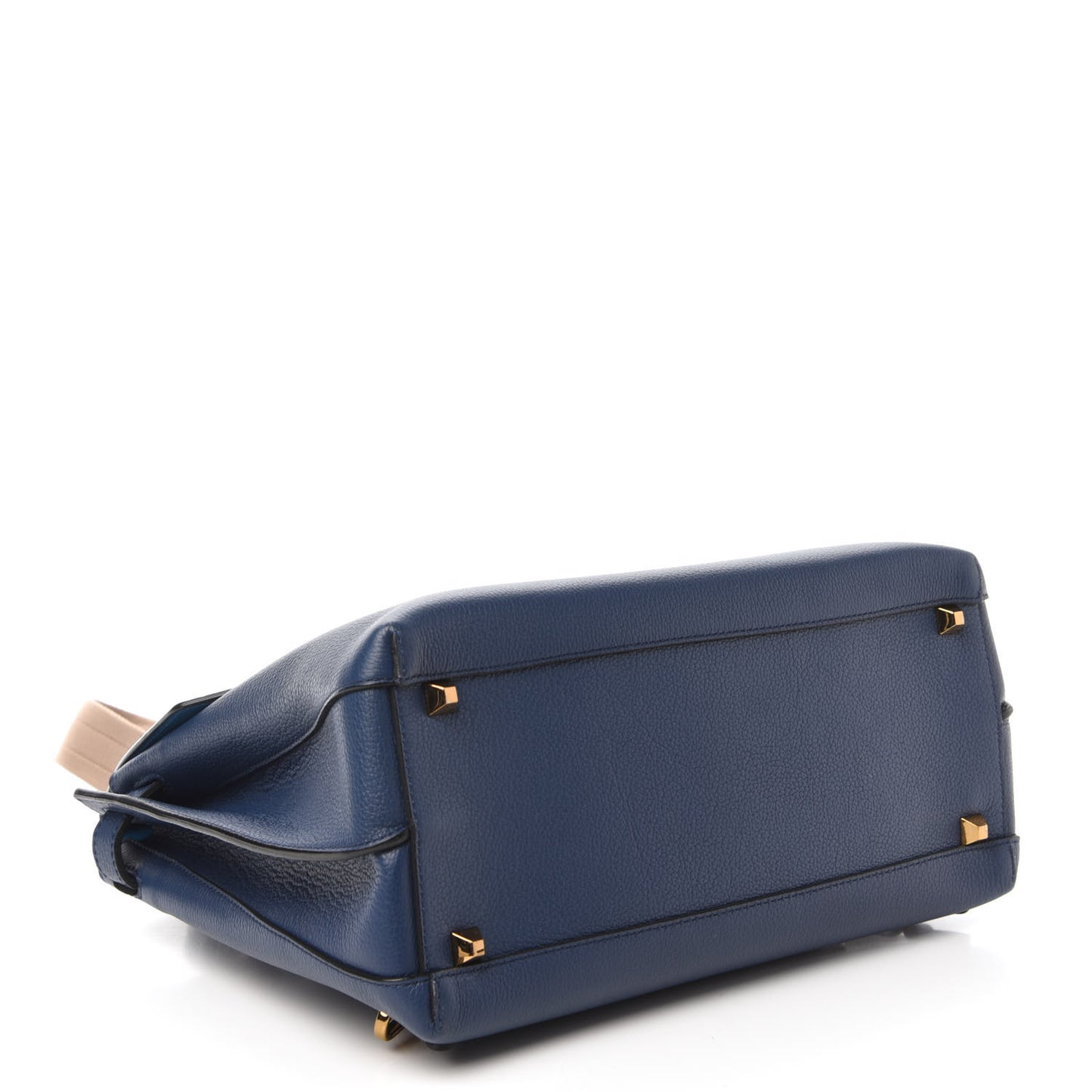 Grained Calfskin Large Milla Convertible Backpack Navy