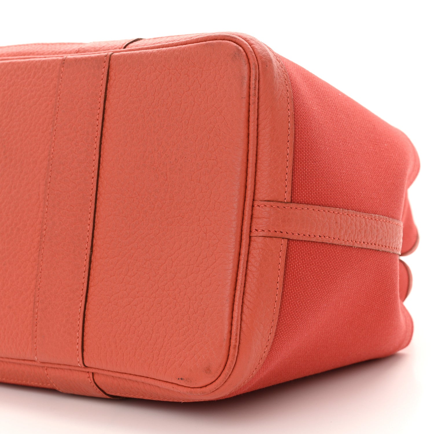 Hermes Toile Militaire Vache Country Garden Party Pockets 36 MM Tote Rouge Tomate Capucine 14 of 17