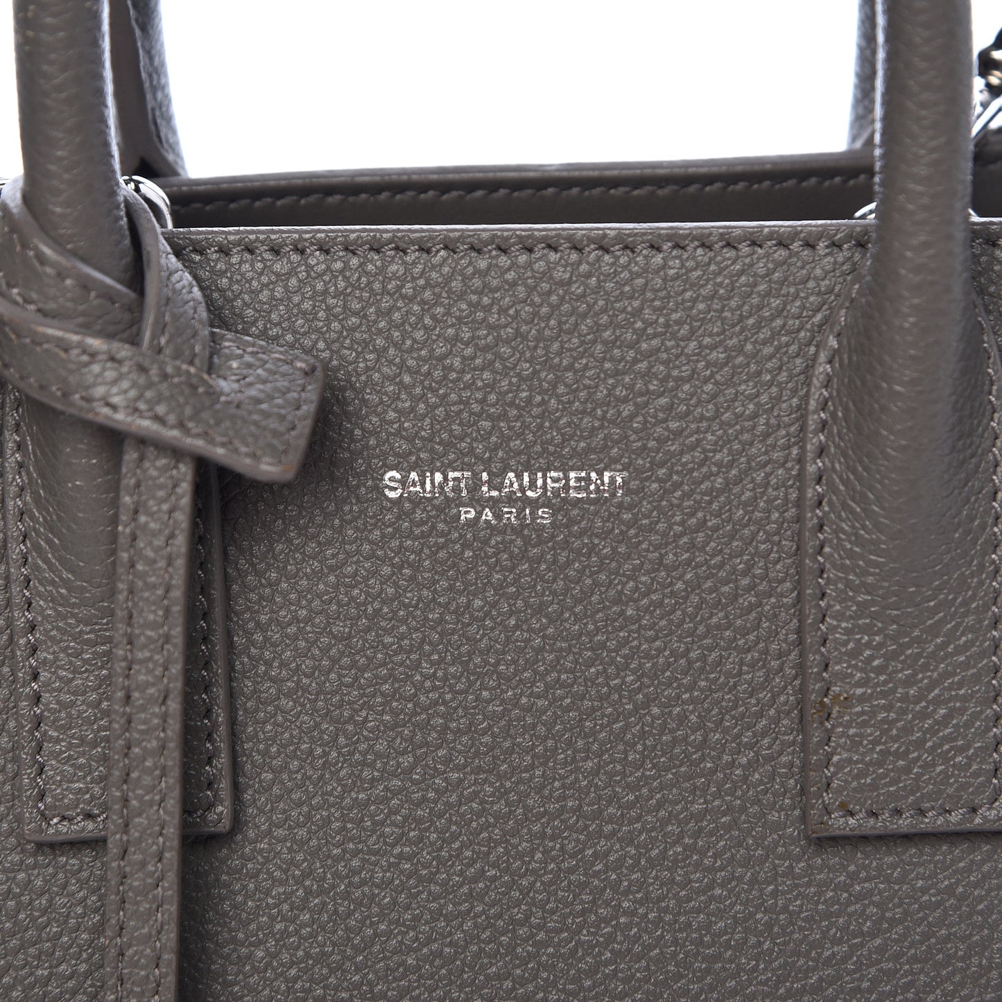 Grained Calfskin Nano Sac De Jour Fog
