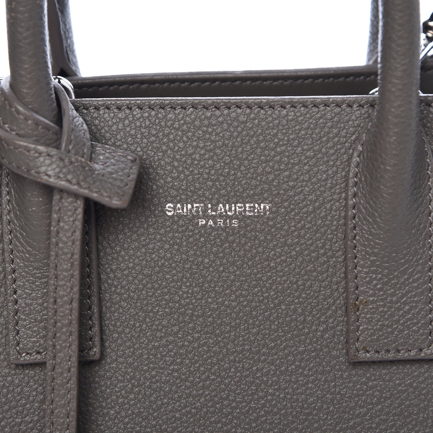 Saint Laurent Grained Calfskin Nano Sac De Jour Fog 15 of 16