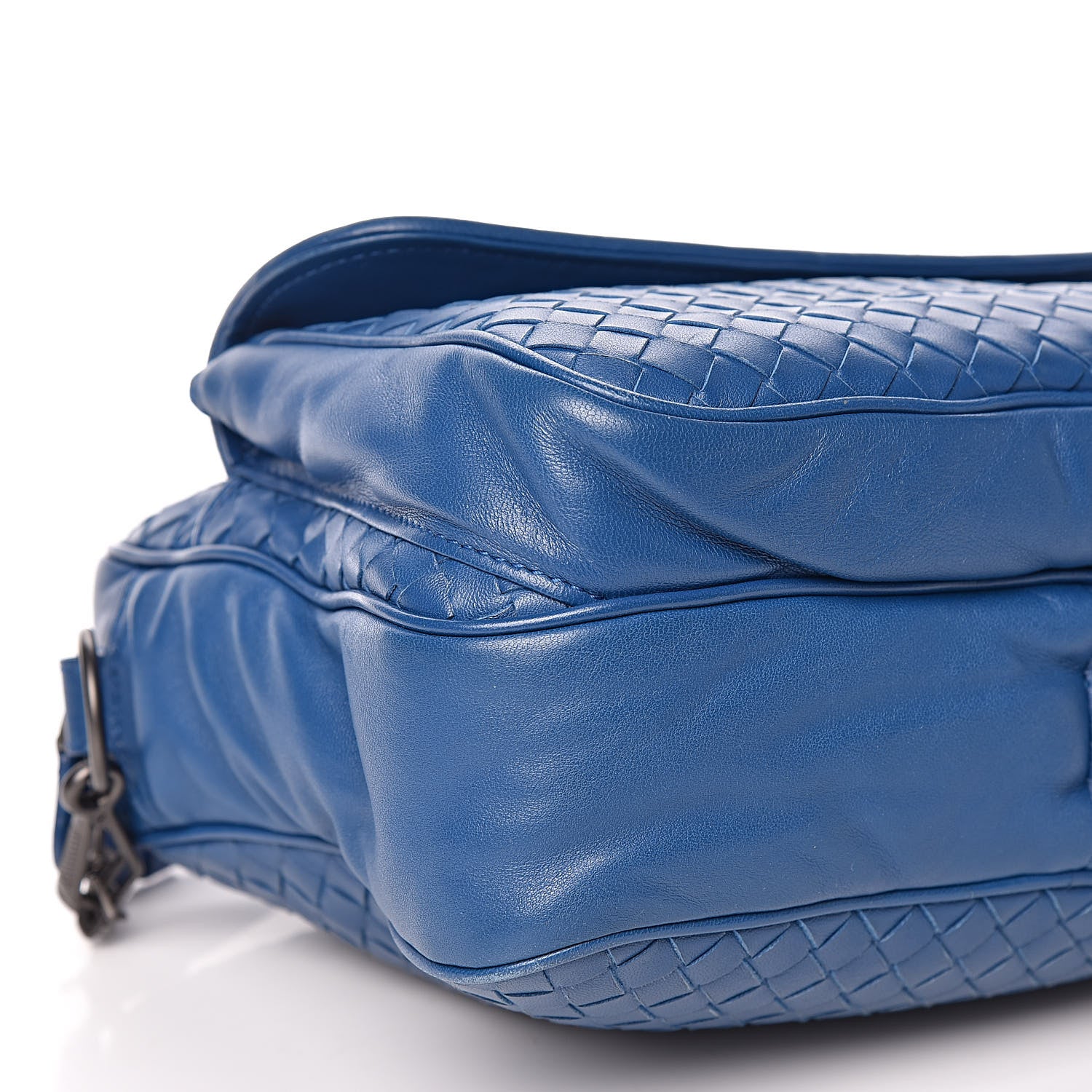 Bottega Veneta Nappa Intrecciato Messenger Bag Blue 9 of 10
