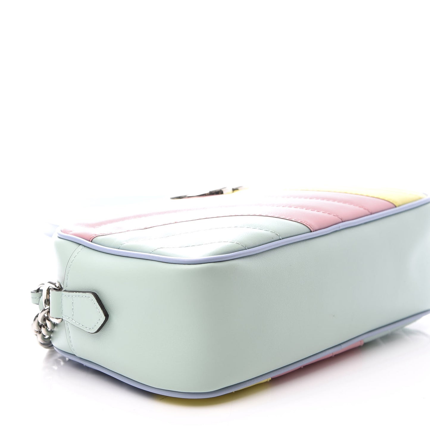 Calfskin Matelasse Diagonal Small GG Marmont Chain Shoulder Bag Multicolor Pastel