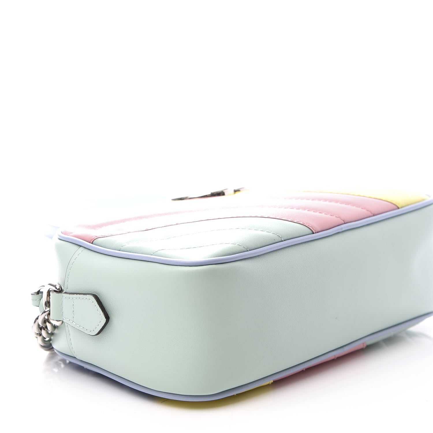 Gucci Calfskin Matelasse Diagonal Small GG Marmont Chain Shoulder Bag Multicolor Pastel 8 of 11