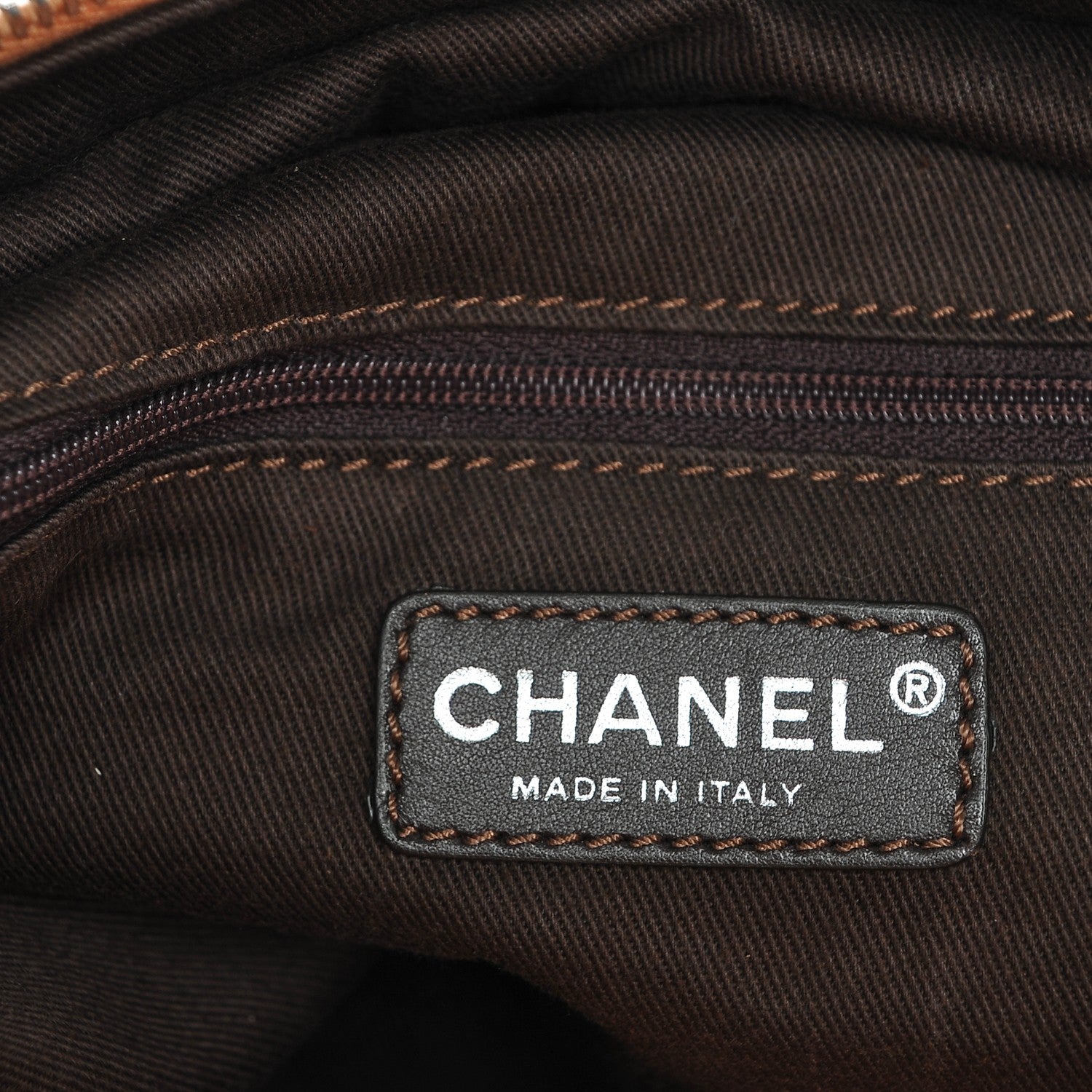 Chanel Calfskin Stitched Bowler Light Brown 6 of 8