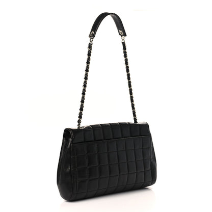Chanel Lambskin Quilted Chocolate Bar Chain Flap Black 3 of 9