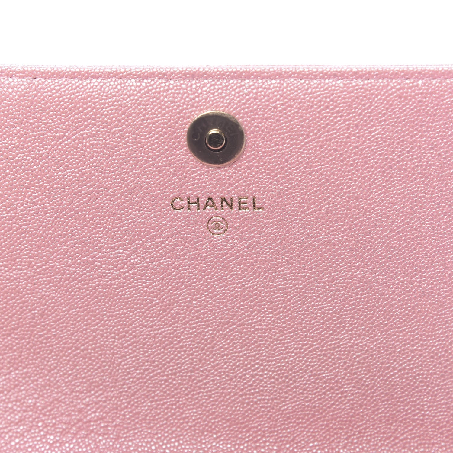 Chanel Iridescent Caviar Quilted Square Wallet On Chain WOC Rose Pink 6 of 12