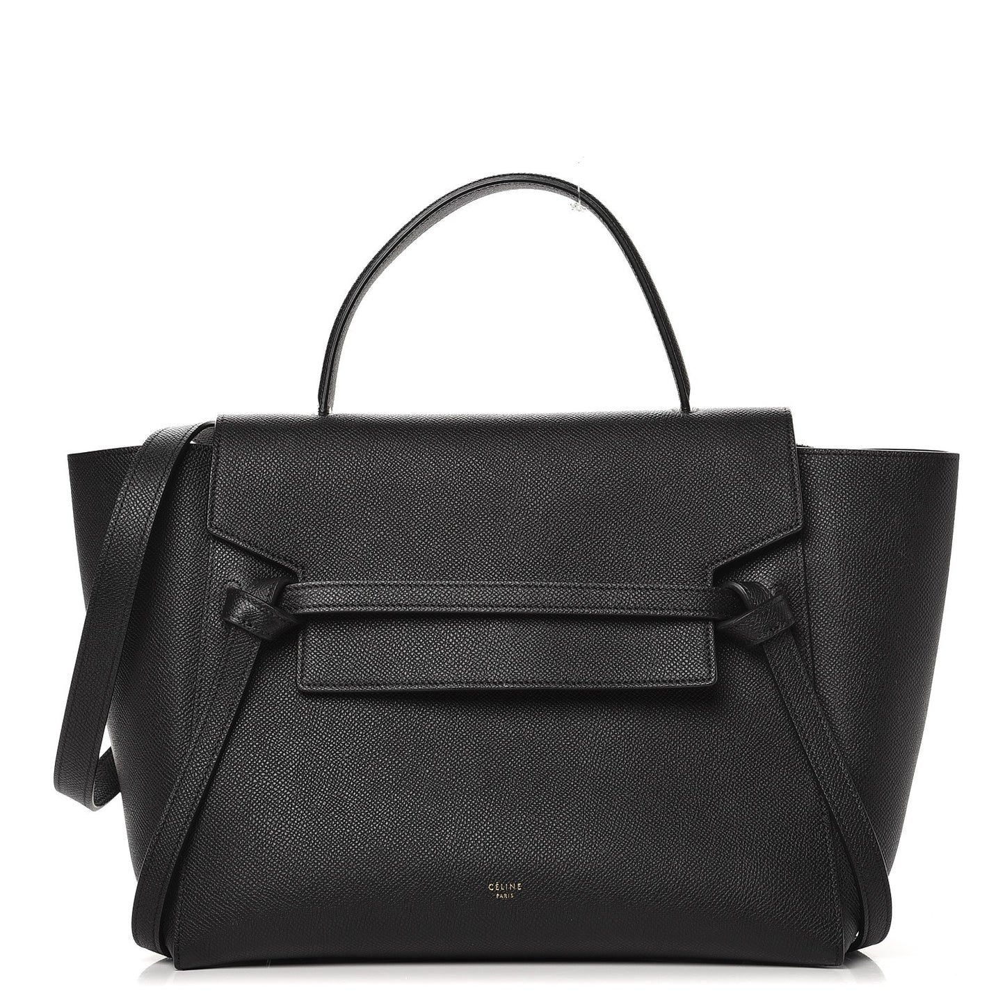 Grained Calfskin Mini Belt Bag Black