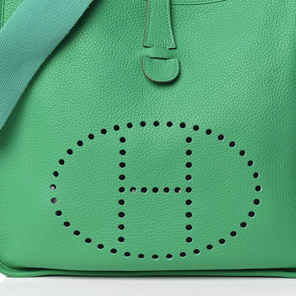 Hermes Taurillon Clemence Evelyne GM Vert Menthe 8 of 10