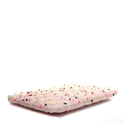 Chanel Tweed Candy Cotton Quilted Medium Cosmetic Pouch Multicolor 4 of 12