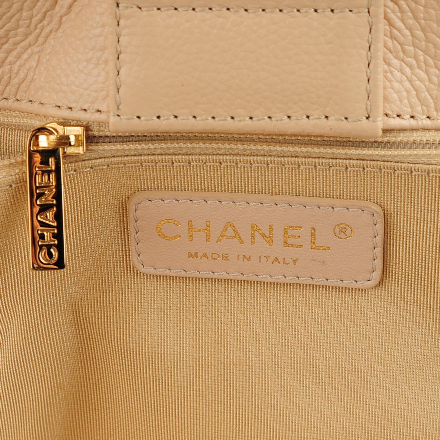 Calfskin Cerf Executive Shopper Tote Beige