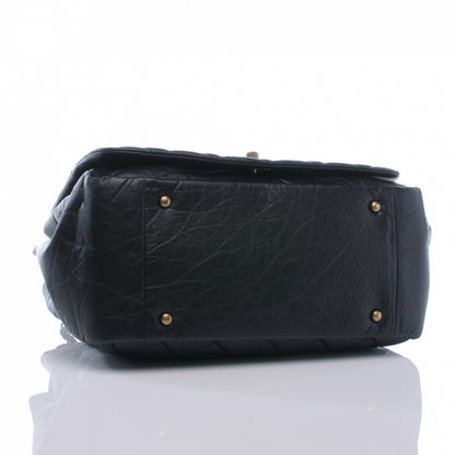 Chanel Aged Calfskin Quilted Large Pondichery Flap Black 4 of 8