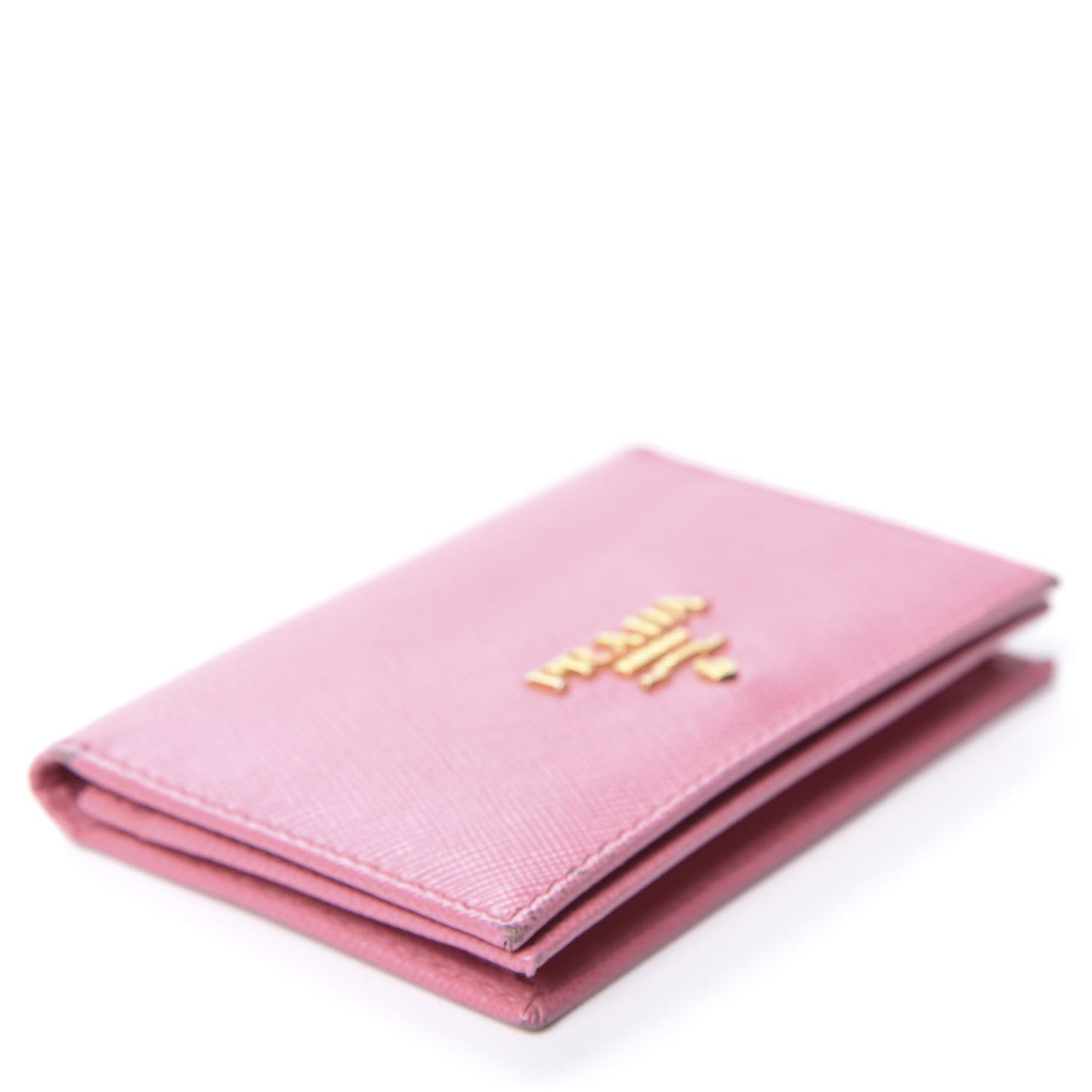 Saffiano Metal Business Card Holder Begonia