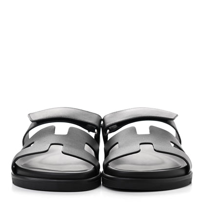 Hermes Calfskin Womens Chypre Sandals 36 Black 2 of 8
