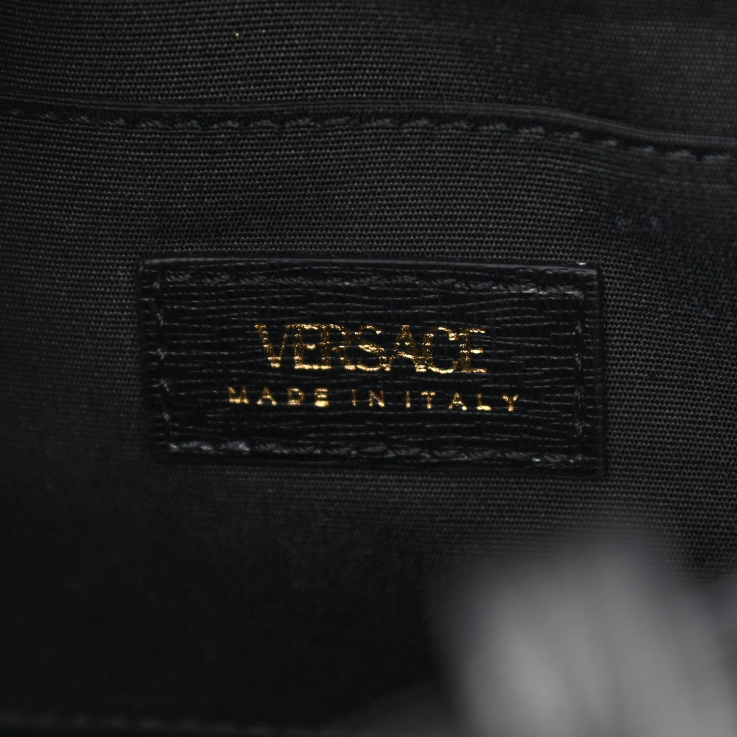Versace Saffiano Virtus Top Handle Shoulder Bag Black 8 of 9
