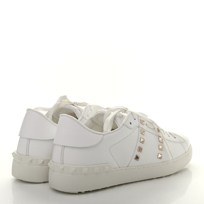 Valentino Garavani Calfskin Mens Rockstud Untitled Open Sneakers 42 White 4 of 9