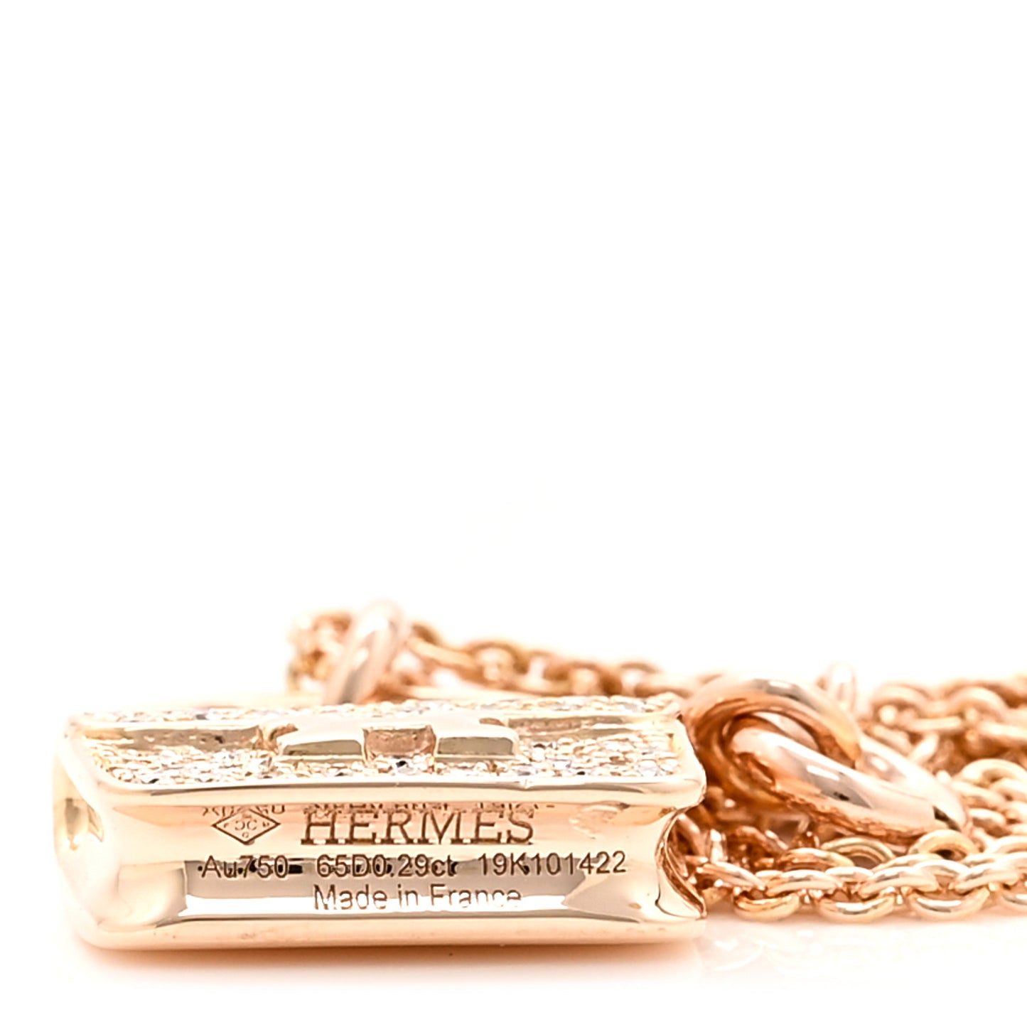 18K Rose Gold Diamond Constance Amulette Pendant Necklace