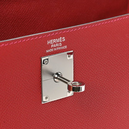 Hermes Epsom Kelly Sellier 32 Rouge Casaque 7 of 10