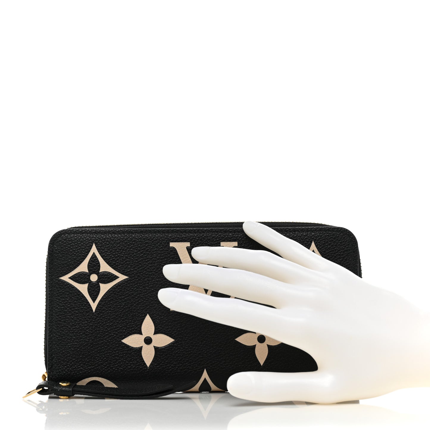 Empreinte Monogram Giant Zippy Wallet Black Beige