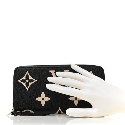Louis Vuitton Empreinte Monogram Giant Zippy Wallet Black Beige 2 of 14