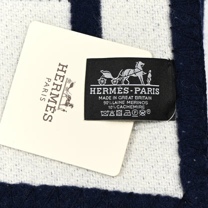 Hermes Wool Cashmere Avalon III Blanket Caban Ecru 3 of 3