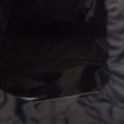 Gucci Velvet GG Monogram Web Medium Double Buckle Backpack Blue Beige Black 4 of 9