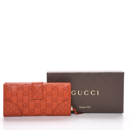 Gucci Guccissima Bree Long Flap Wallet Orange 8 of 8