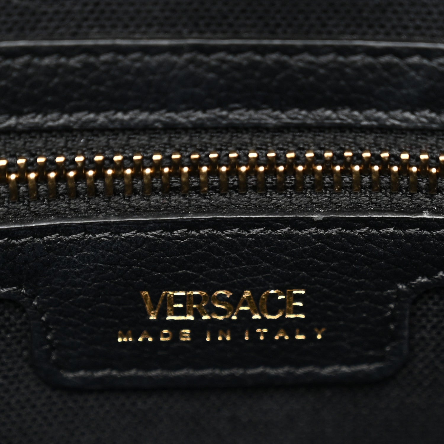Versace Canvas Calfskin La Medusa Small Tote Black 7 of 12