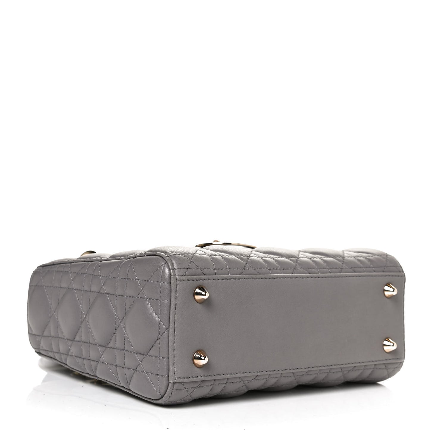 Lambskin Cannage Small Lucky Badges My Lady Dior Grey
