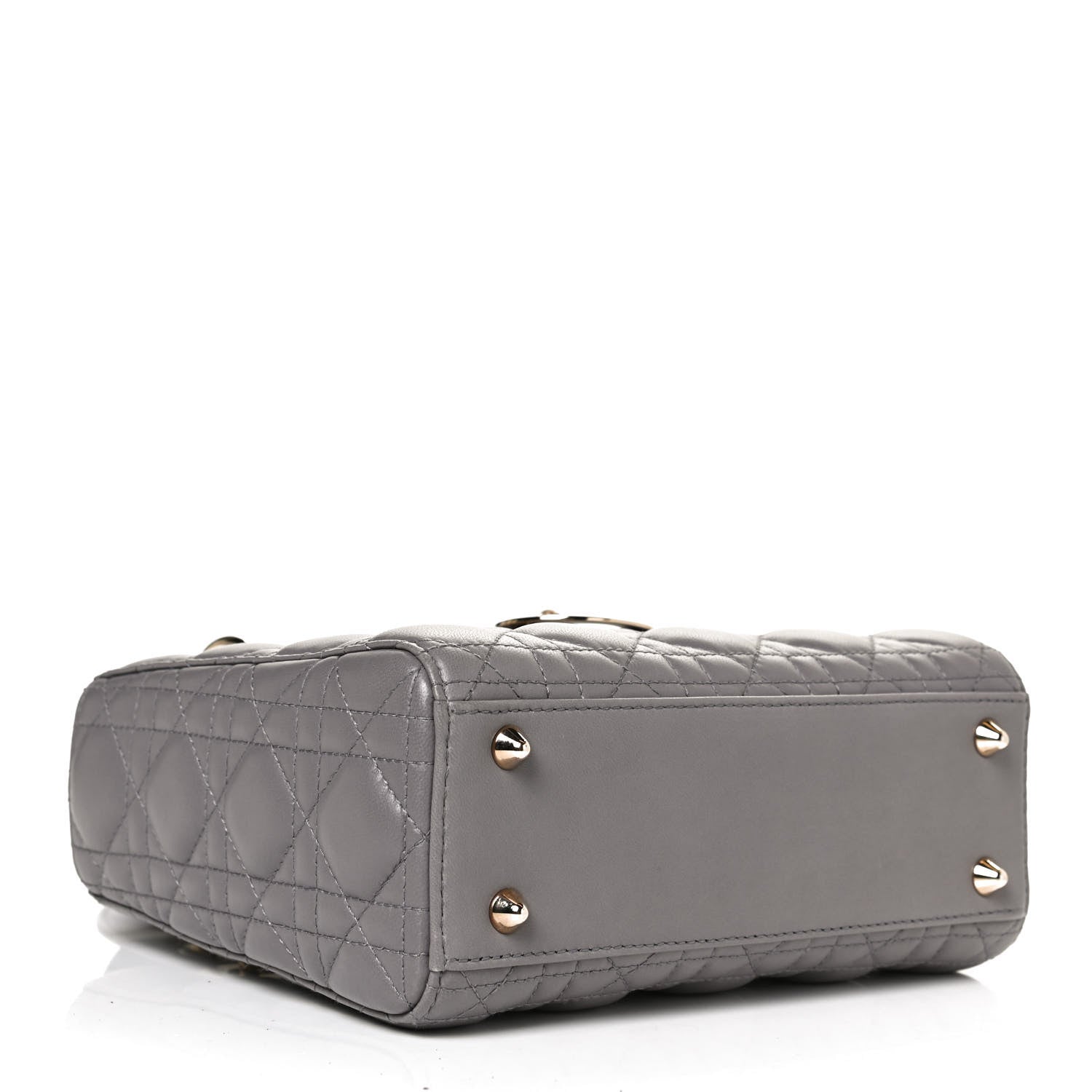 Christian Dior Lambskin Cannage Small Lucky Badges My Lady Dior Grey 4 of 9